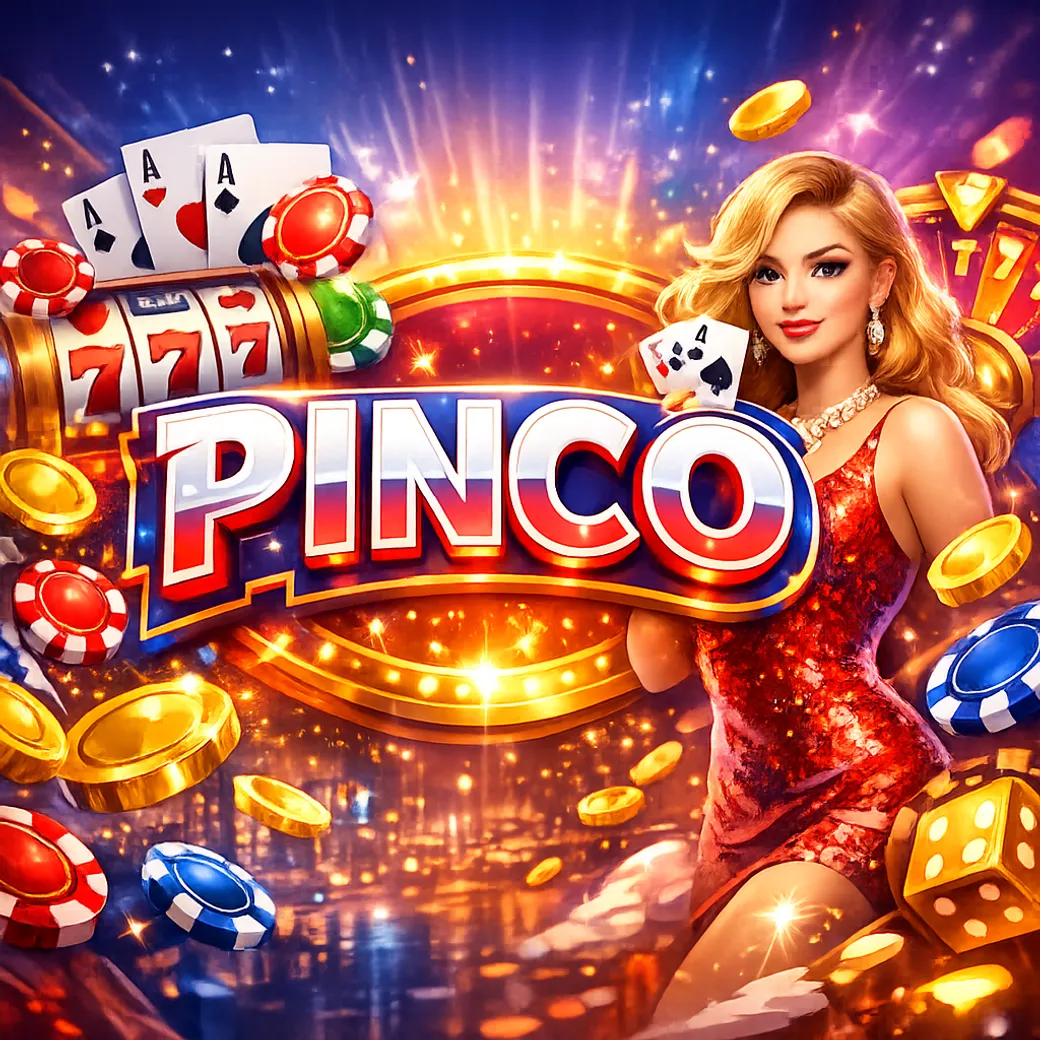 Dynamic promotional image for Pinco casino, featuring bright premium colors and a modern iGaming style.